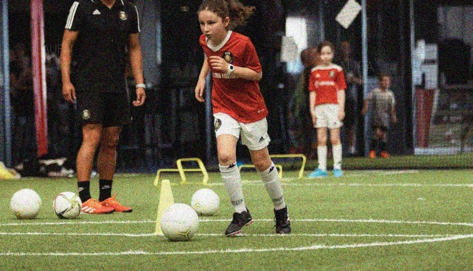 Professional women football training